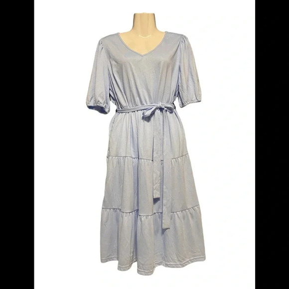 NWT Grace Karin Baby Blue Raglan Dress - Picture 2 of 7